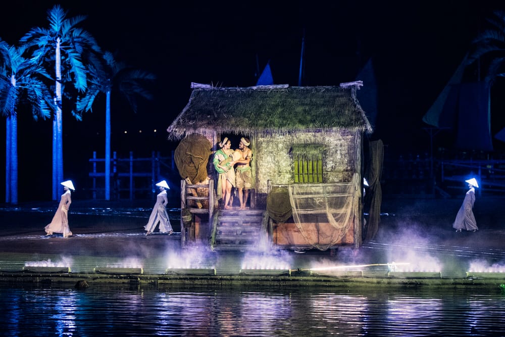 Reenactment of Princess Huyen Tran's wedding in the Wedding act.